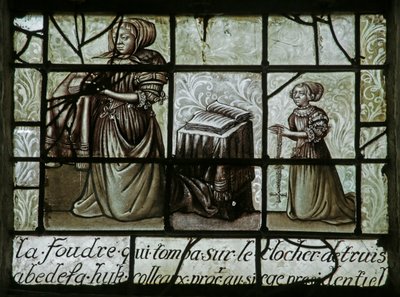 Window depicting the Donor by French School